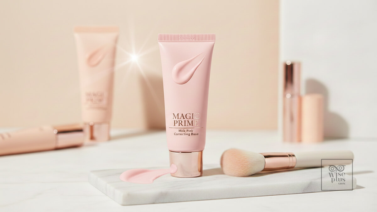 เมคอัพเบสสีเหลืองชมพูฟ้าและขาวมุกช่วยปรับโทนผิวให้สว่างขึ้น