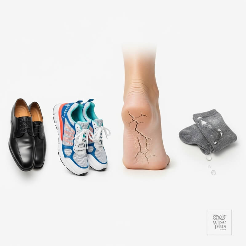 สาเหตุเท้าแตกผิวแห้งและกลิ่นเท้า