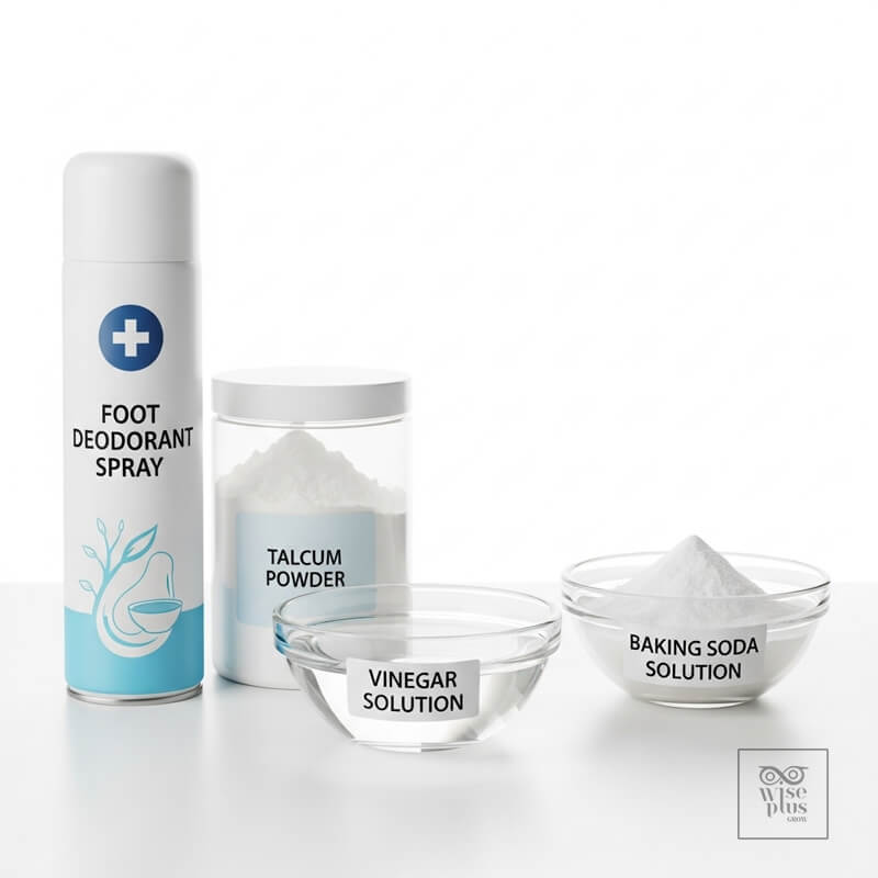 สเปรย์ระงับกลิ่น แป้ง เท้า น้ำส้มสายชู และเบกกิ้งโซดา