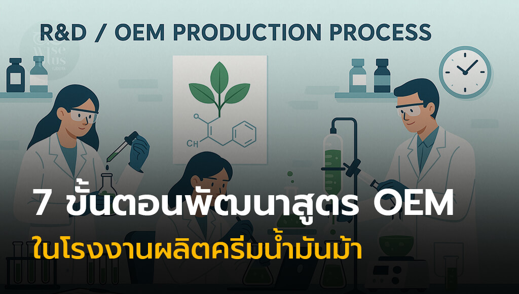 ขั้นตอนพัฒนาสูตรครีม OEM ในโรงงานมาตรฐาน GMP