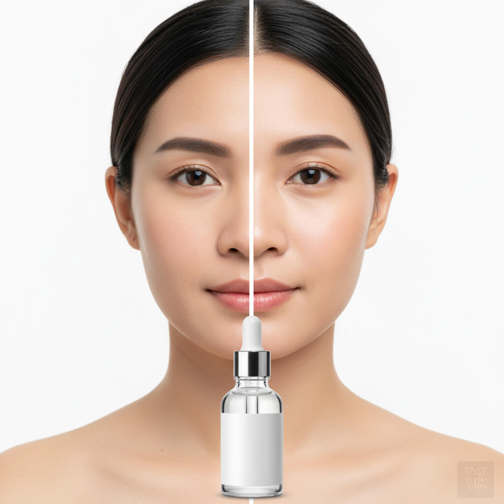 ผิวสาวไทยก่อนและหลังใช้สารสกัดดอกชบา