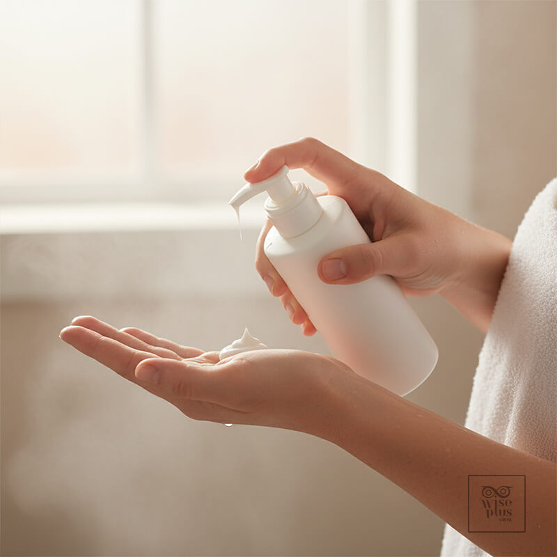 การทาครีมทาผิวหลังอาบน้ำเพื่อกักเก็บความชุ่มชื้น