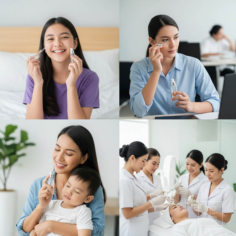 กลุ่มเป้าหมายของเซรั่มใบบัวบกแบบ OEM