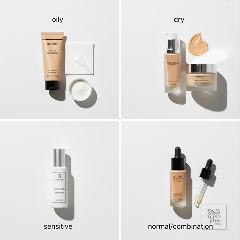 เลือกรองพื้นตามสภาพผิวมันแห้งผสมและผิวแพ้ง่าย