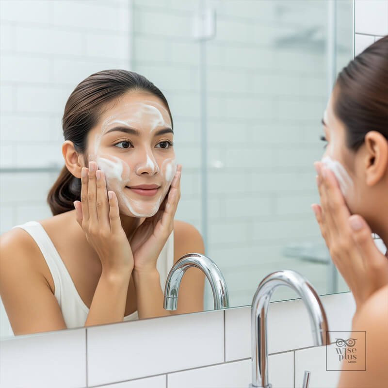 ล้างหน้าอย่างอ่อนโยนหลังรักษาหลุมสิว