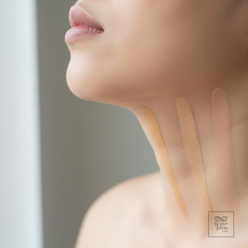 ทดสอบเฉดรองพื้นที่แนวกรามเลือกโทนวอร์มคูลนิวทรัล