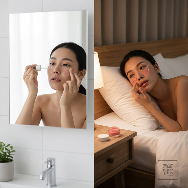 รูทีนดูแลผิวใต้ตาเช้าและก่อนนอน