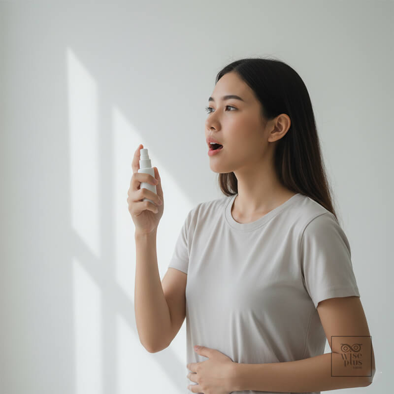 ใช้สเปรย์ดับกลิ่นปากหลังมื้ออาหาร