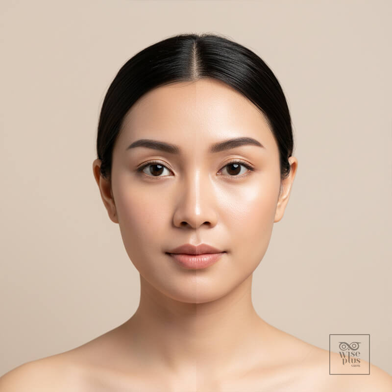 ผลของการขับถ่ายต่อผิวเปรียบเทียบผิวหมองกับผิวใส