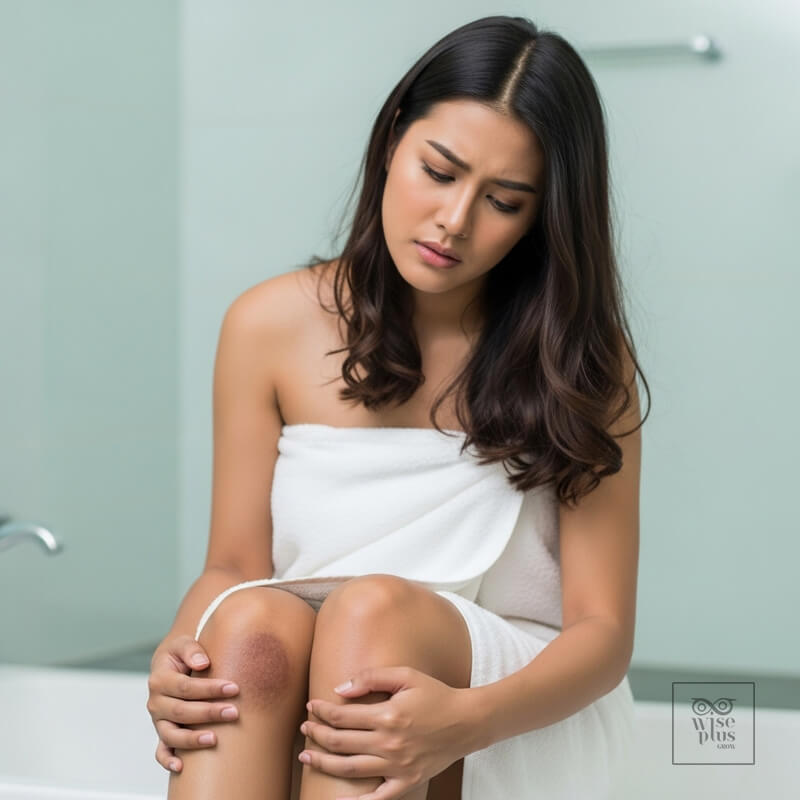 สครับเพื่อหัวเข่าขาวเนียน