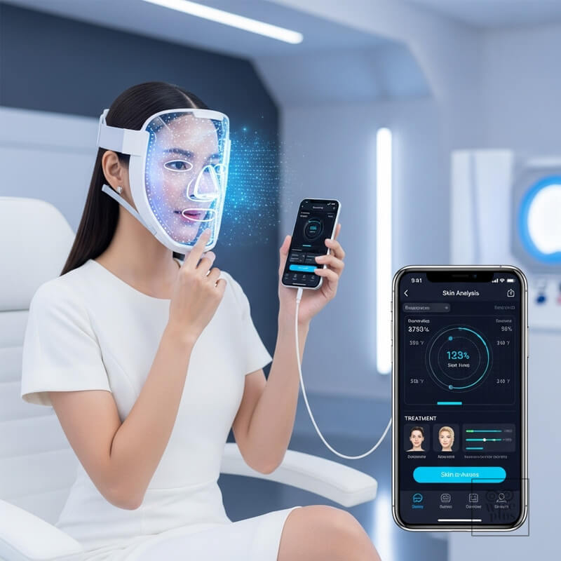 อุปกรณ์ดูแลผิว IoT เชื่อมต่อแอปพลิเคชัน

