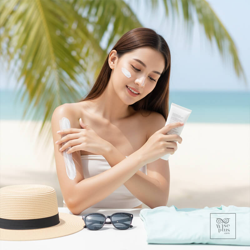 ทาครีมกันแดดและแต่งกายป้องกันแดดให้ถูกวิธี