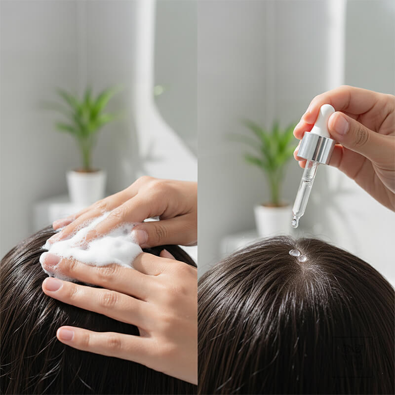 วิธีใช้แชมพูคาเฟอีนและโทนิคอย่างถูกต้อง