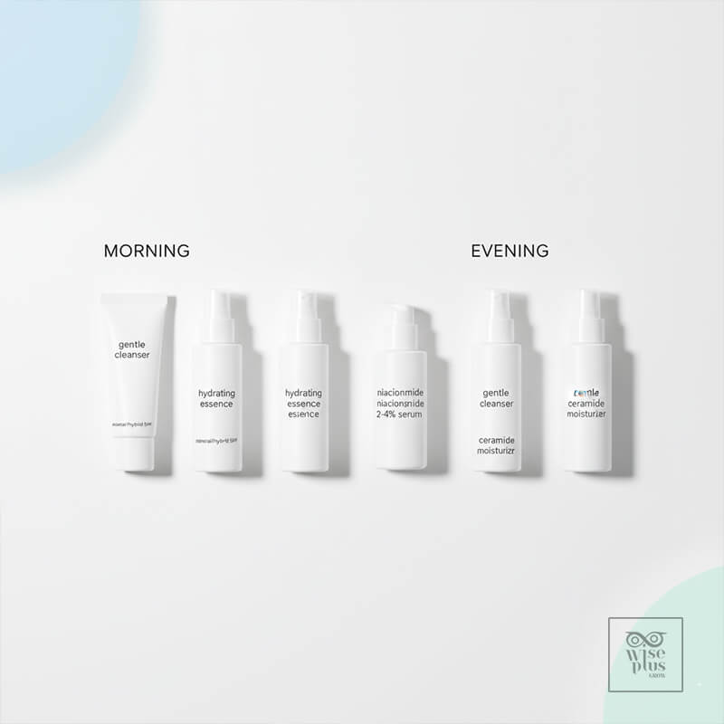 รูทีนสกินแคร์ผิวแพ้ง่ายเช้าเย็นแบบมินิมอล