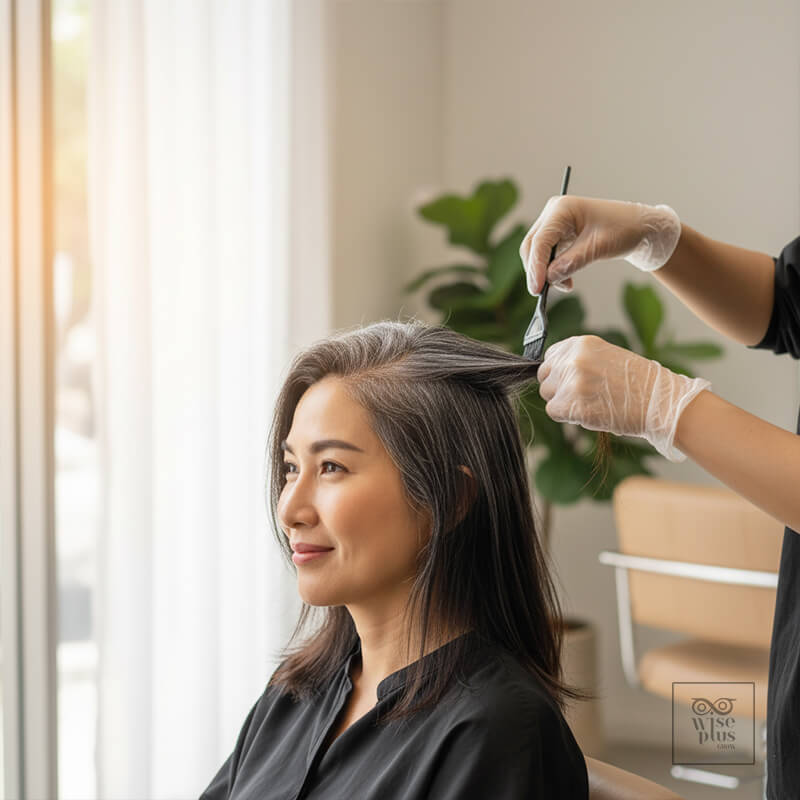 ทำสีผมหงอกอย่างปลอดภัยด้วยผลิตภัณฑ์อ่อนโยน