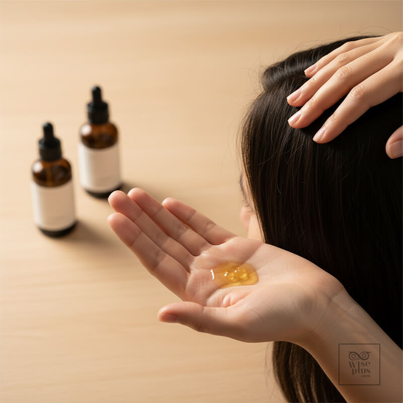 นวดหนังศีรษะด้วยน้ำมันธรรมชาติเพื่อฟื้นบาเรียร์ผิว