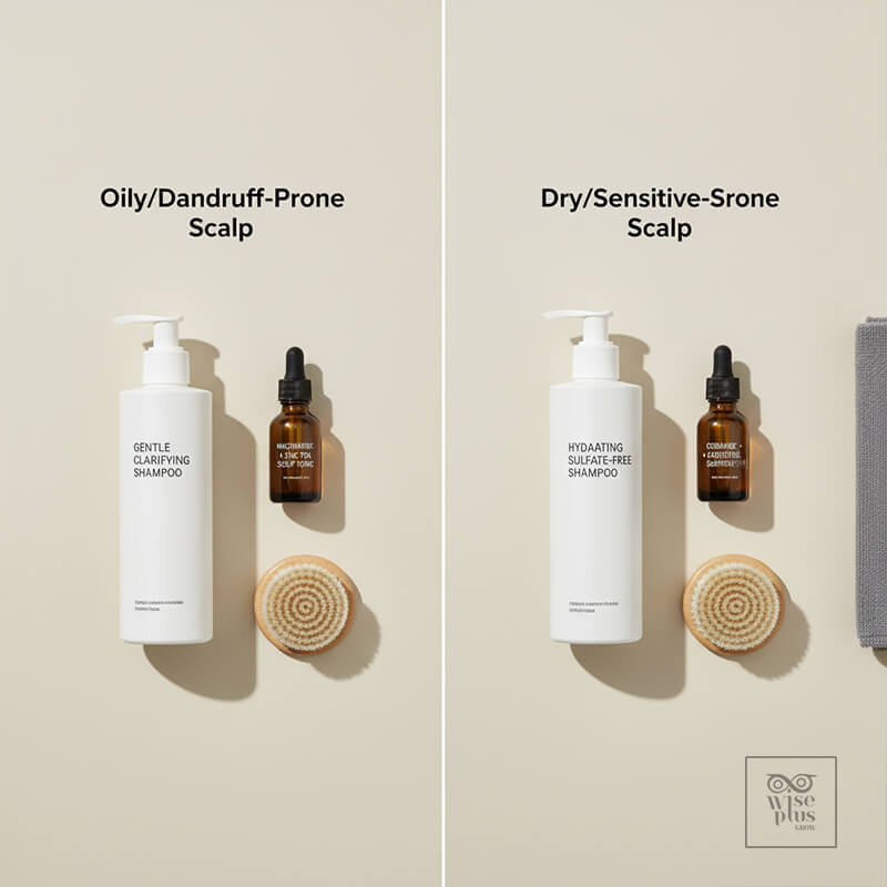 รูทีนดูแลหนังศีรษะมันเทียบแห้งแพ้ง่ายแบบเป็นชุด