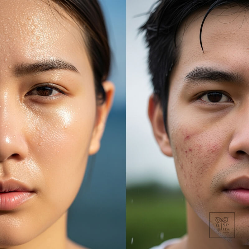 ความแตกต่างของการดูแลผิวหน้าร้อนและหน้าฝน