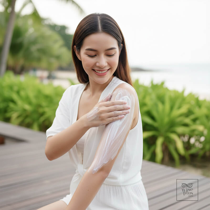 แผนที่ร่างกายระบุปริมาณกันแดดต่อส่วน