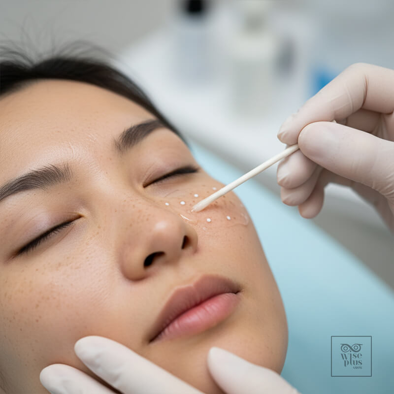 แต้ม TCA เฉพาะจุดบริเวณกระในคลินิก