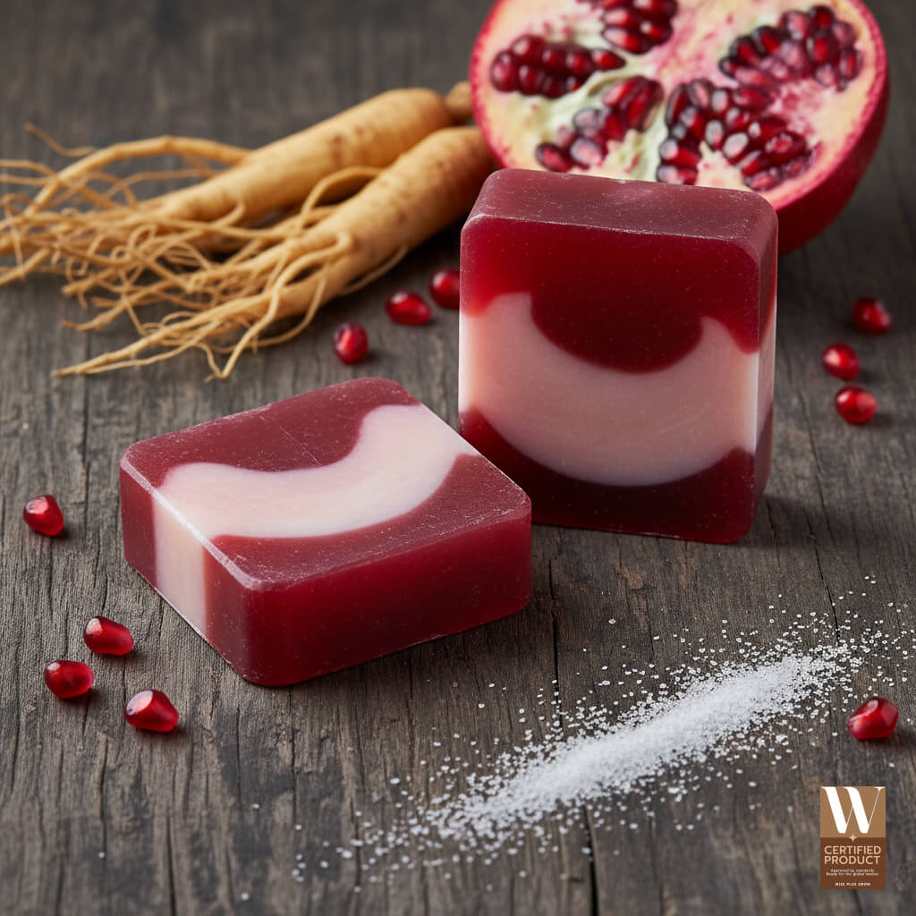 สบู่โสมกลูต้าทับทิม (Ginseng Gluta Pomegranate Soap)