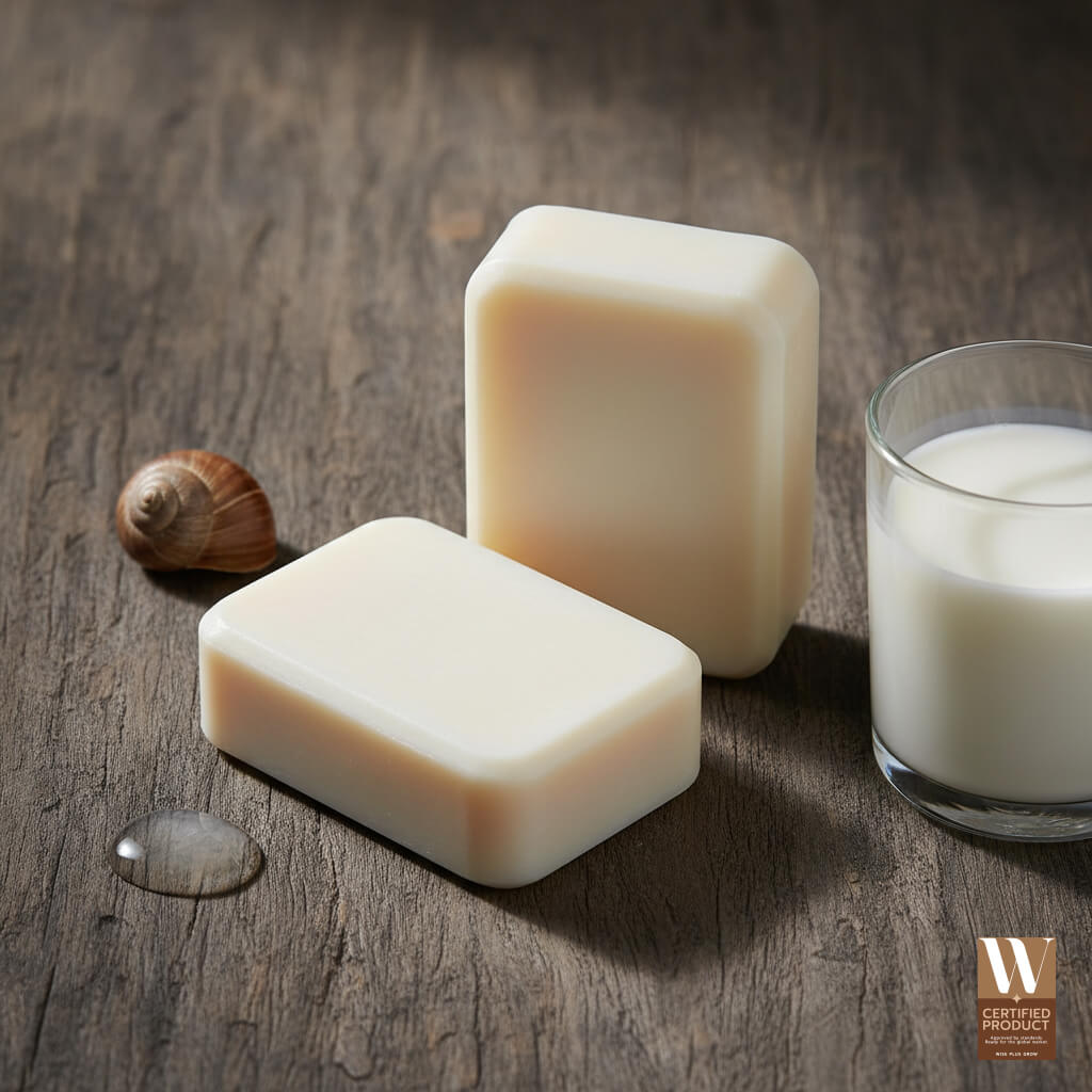 สบู่น้ำนมเมือกหอยทาก (Snail Mucin Milk Soap)