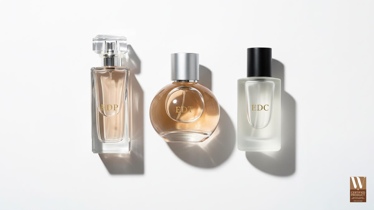 น้ำหอม EDP EDT และ EDC ความแตกต่างของกลิ่นและความติดทน