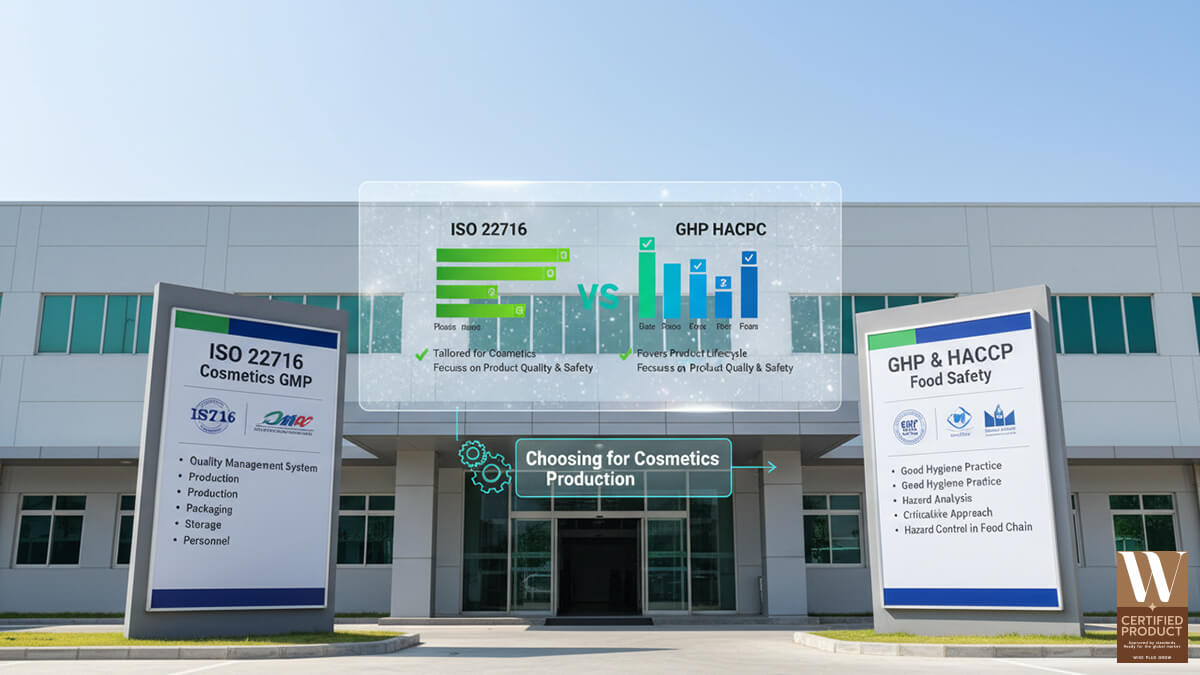 เปรียบเทียบมาตรฐาน ISO 22716 กับ GHP และ HACCP สำหรับโรงงานผลิตเครื่องสำอาง