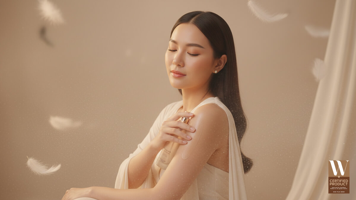 โลชั่นน้ำหอมกลิ่น Powdery และ Musk ที่ให้ความนุ่มนวลและความมั่นใจ