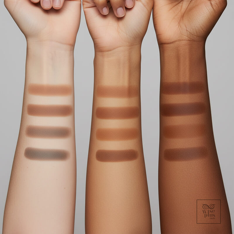 สวอตช์สีคอนทัวร์ที่เหมาะกับผิวขาวผิวสองสีและผิวแทน