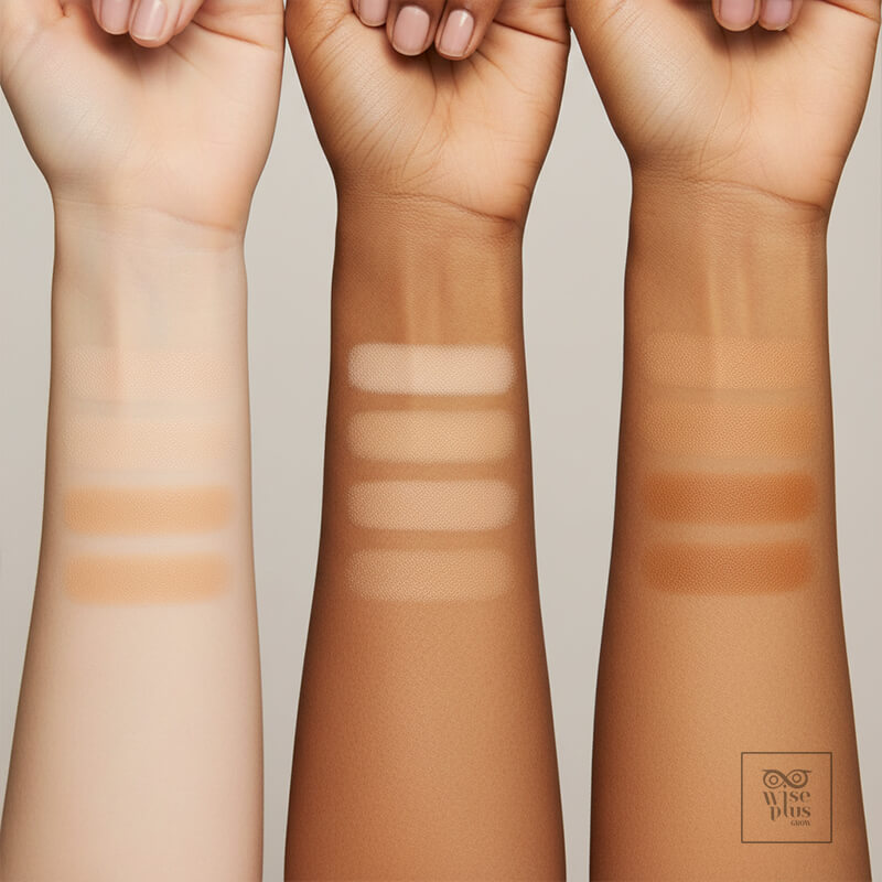 เฉดสีไฮไลท์แมตต์สำหรับผิวขาวผิวสองสีและผิวแทน