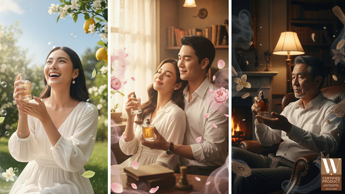 ผลของกลิ่นแต่ละระดับของน้ำหอมต่อการรับรู้ความรู้สึก