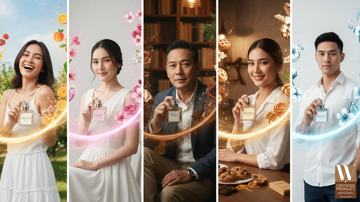 โทนกลิ่นน้ำหอมยอดนิยมและความหมายทางอารมณ์