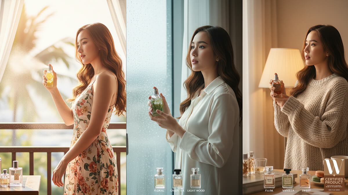 ตัวอย่างการเลือกน้ำหอมตามฤดูกาลในประเทศไทย