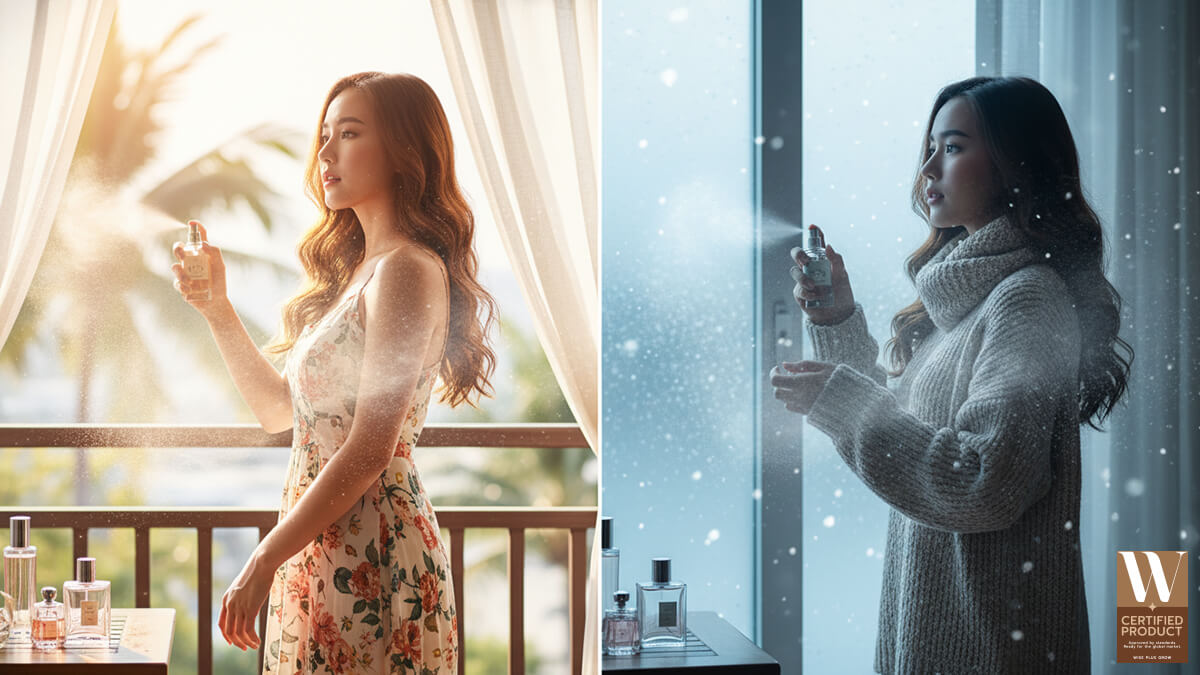 ความสัมพันธ์ระหว่างอุณหภูมิกับการระเหยของกลิ่นน้ำหอม