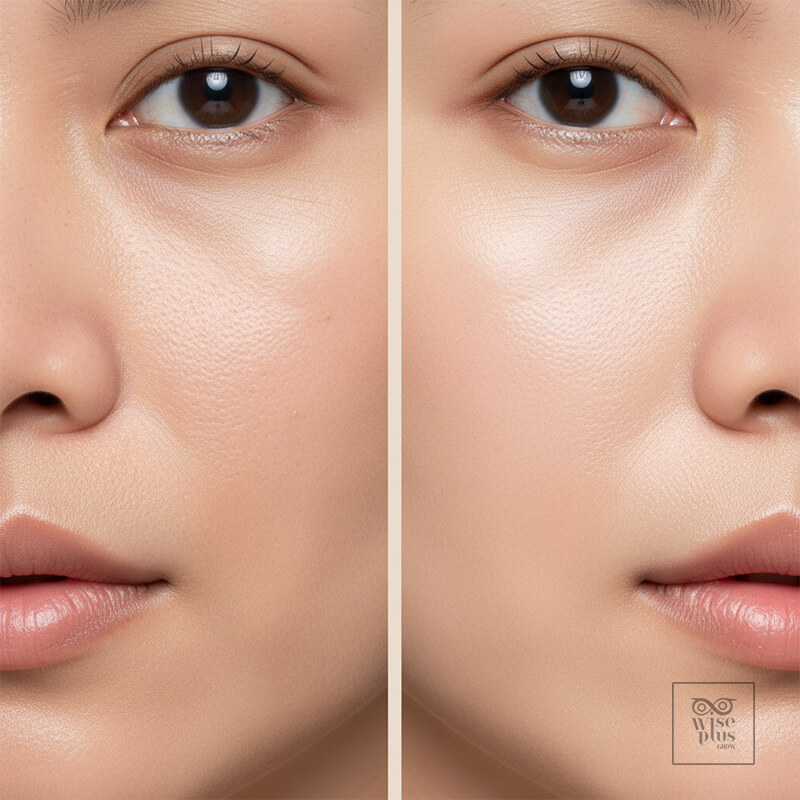 ผลลัพธ์ผิวเรียบเนียนและใสขึ้นจากการใช้โทนเนอร์แพด